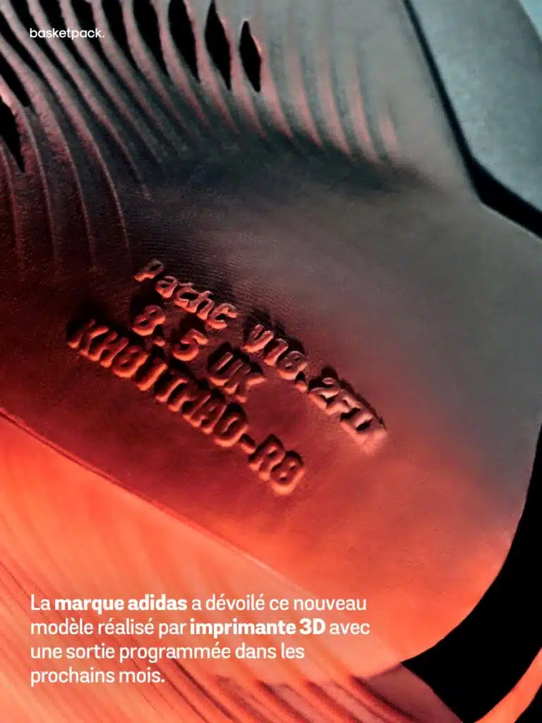 chaussure basket adidas imprimante 3d