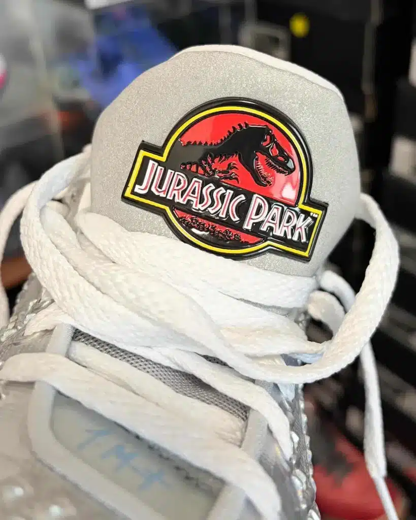nike ja 3 jurassic park metallic silver