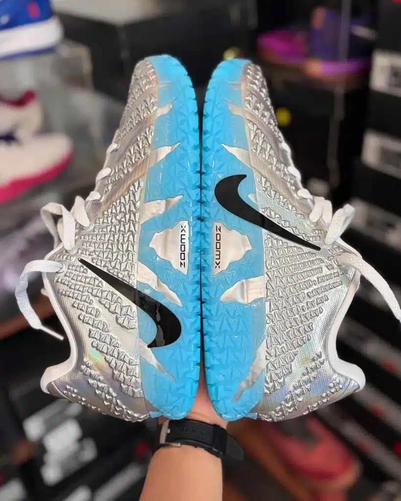 nike ja 3 jurassic park metallic silver