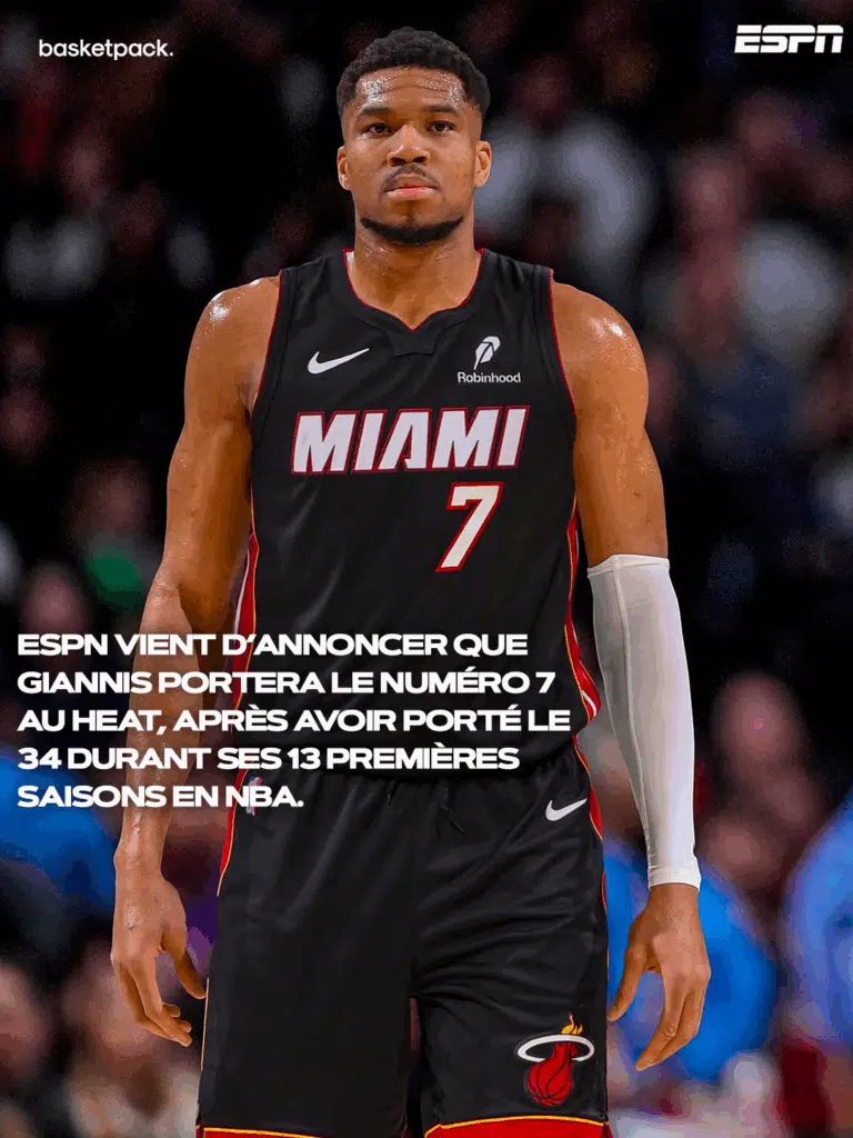 maillot giannis miami heat numero 7