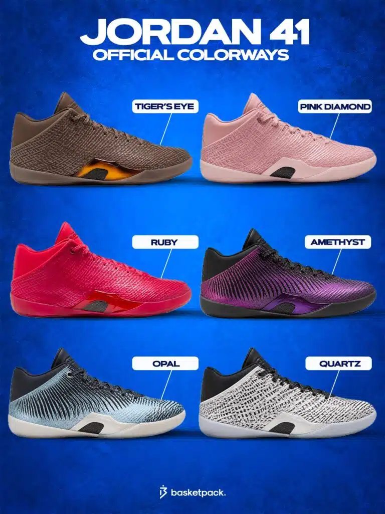 jordan 41 6 coloris officiels