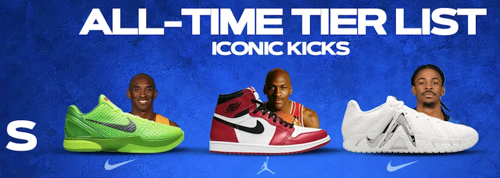 tier list chaussures basketball iconiques all time