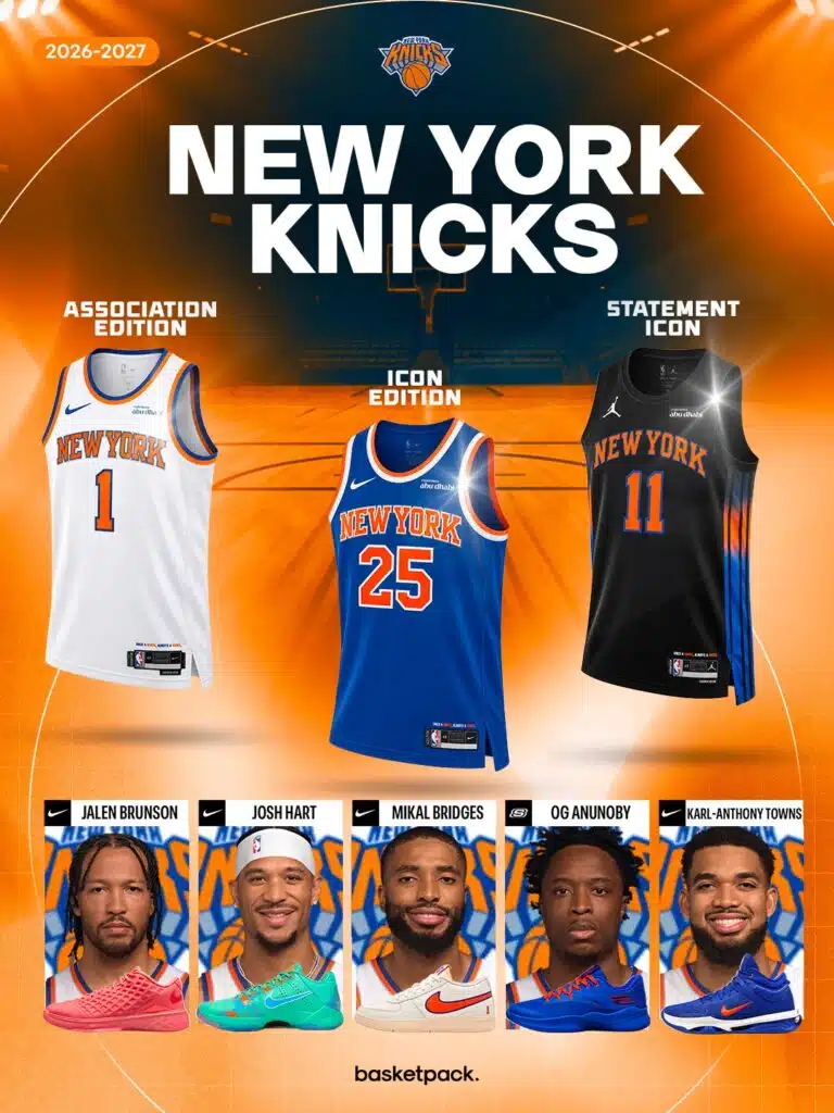 new york knicks 2026 2027 maillots officiels