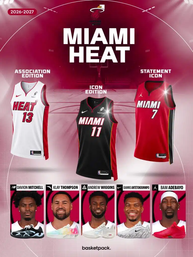 miami heat 2026 2027 maillots officiels