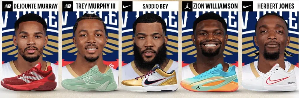 new orleans pelicans chaussures saison nba 2026 2027